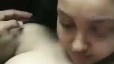 Big boob Kolkata slut gives an Indian blowjob and drinks cum