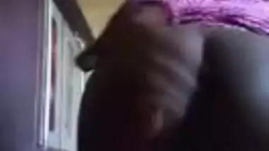 Village chick hikes up dress to reveal her XXX ass and pussy online