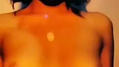 Extremely Sexy Girl Removing Bra Fingering her Pussy & Riding on Dick Moaning Part 2