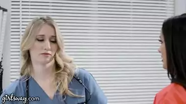 Girlsway Hot Rookie Nurse With Big Tits Has A Wet Pussy Formation With Her Superior