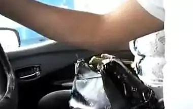 Driver pulls cock out hoping to involve the Desi girl in porn action