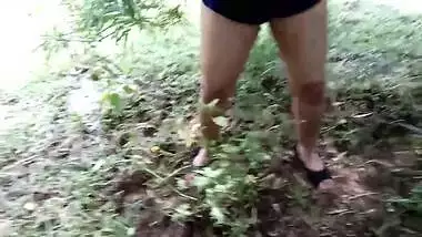 Playful Desi woman with saggy XXX tits nailed by stud in the fresh air