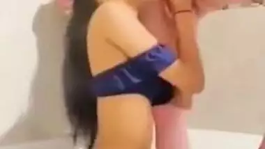 Tiny Indian Teen Get Pissed On In The Bath And Suck A Huge White Cock