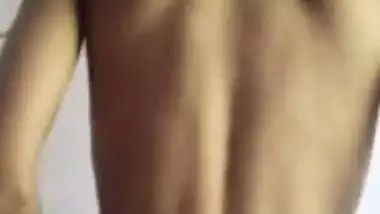 Girl in the reverse cowgirl position in the Tamil sex video