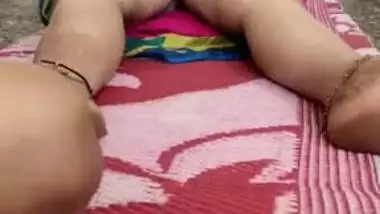 Submissive Desi MILF with sexy XXX legs obediently lies on the floor