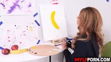 Smoking hot MILF artist India Summer loves doing nude fuck painting session with her favorite model Johnny Castle.
