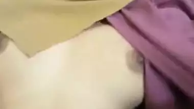 Indian slut falls asleep but boy jerks off and cums on naked tits