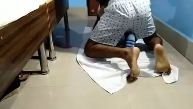 Horny husband distracts the Desi wife from yoga and fucks XXX hole