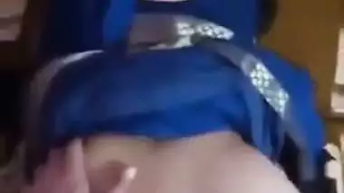 Desi guy bangs his big ass Bhabhi in the doggy style