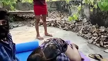 My GF shares me with her widow-sister she suck my dick outdoor, Desi MMS sex