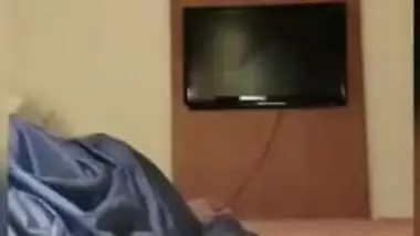 XXX affair of amazing Desi woman in sari who takes boobies out at home
