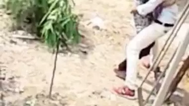 Daring Desi outdoor sex act recorded by a voyeur