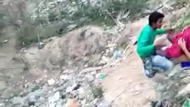 Desi Randi Shouts On Another Boy Recording Her While She Fucking with one in Bushes..