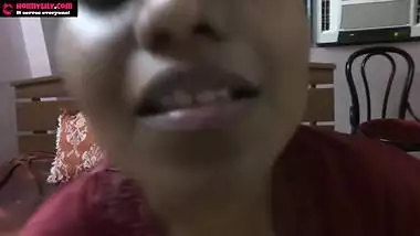 Indian Sex Video Of Amateur Pornstar Babe Lily Sucking A Dildo Masturbating