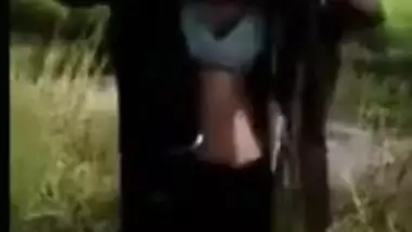 Lewd school girl pussy flash walk in public outdoor In park. Desi hot mms