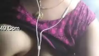 Pretty Desi teen listens music and plays with own juicy XXX melons