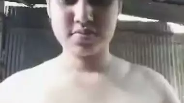 Fair big boobed Indian local girl