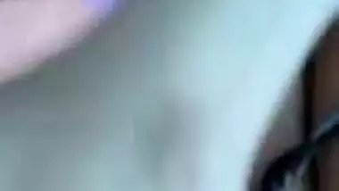 MILF lies on her back and exposes Indian sex parts masturbating XXX twat