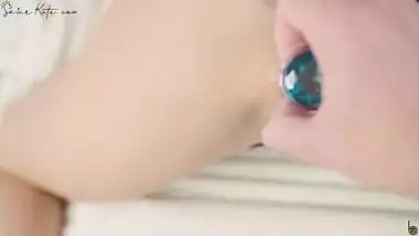 used my neighbor`s girlfriend in both holes when he is away