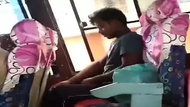 tarki guy masturbating in BUS while knowing side passanger girls recording him