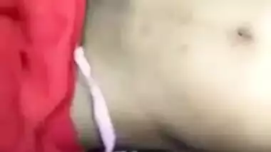 Young Desi model exposes boobies and hair on pubis in solo sex show