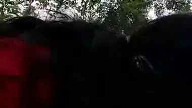 Village girl enjoys outdoor bangla sex by sucking a dick