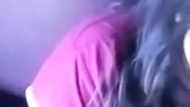 cute desi college girl in train slight rub scratch on boob no nudity